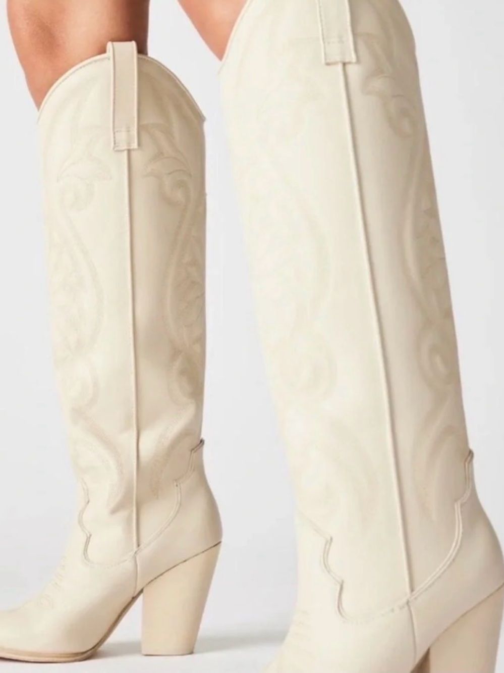 Steve Madden Lasso Bone Leather Western Boots – Size 8